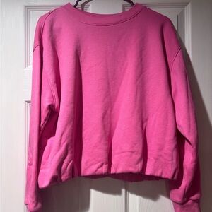 Vibrant Pink Cropped Crewneck